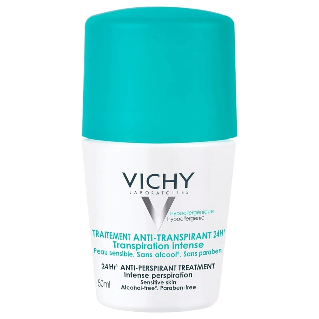 Vichy 48 Hour Anti-Perspirant Treatment Roll-On for Sensitive Skin, 50 ml