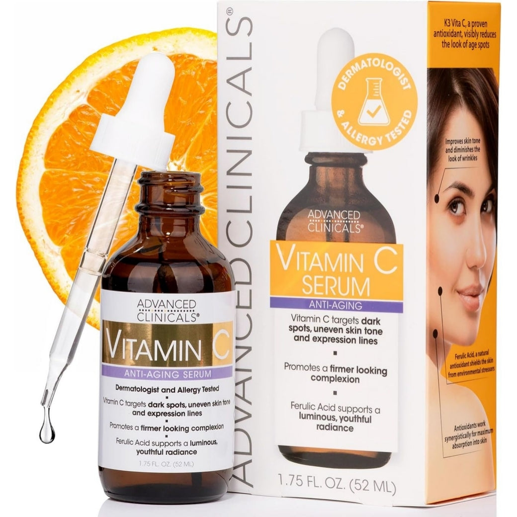 Advanced Clinicals Vitamin C + Ferulic Acid, Antioxidant Glow Facial Mist 237 ml