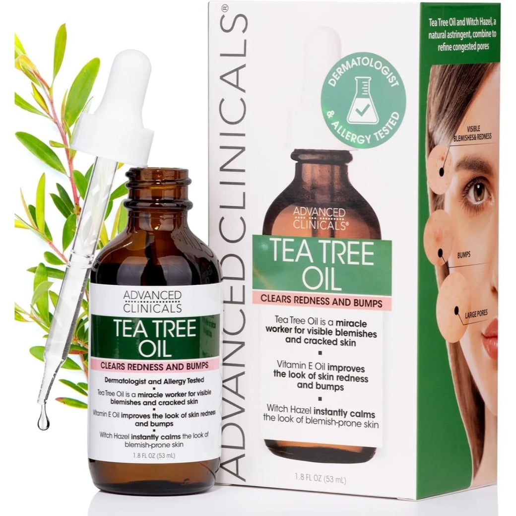 Advanced Clinicals Tea Tree Oil For Redness And Bumps 1.8 Ounce Multi