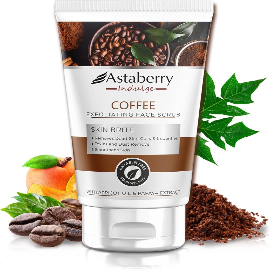 Astaberry Indulge Coffee Exfoliating Face Scrub for Smoothe Skin